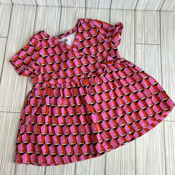 Diane Von Furstenberg Other - DVF Target Diane Von Furstenberg Pink Red Geo Print Wrap Dress Girls 12 Months